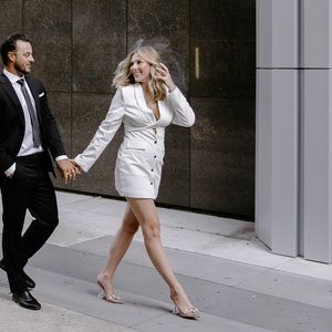 White blazer dress